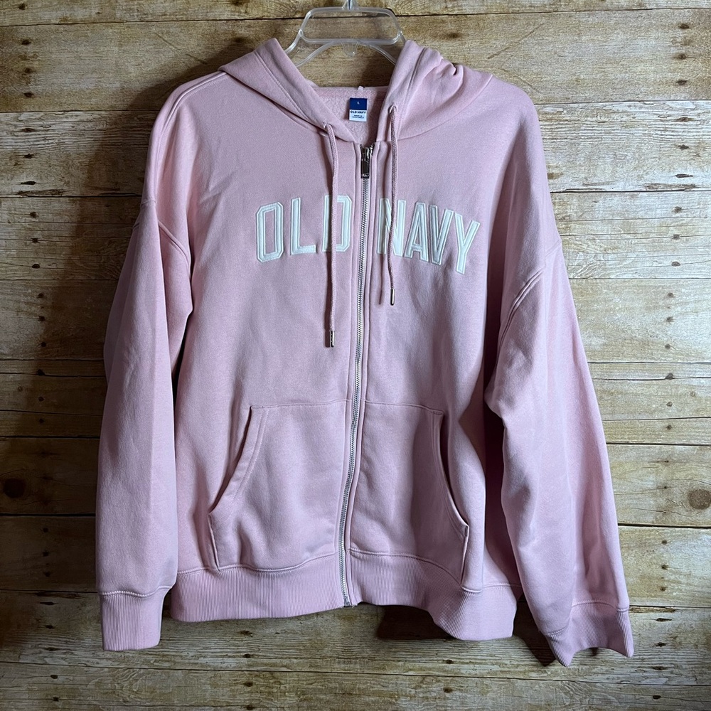 Old Navy Women’s Oversized Pink Hoodie Size L EUC